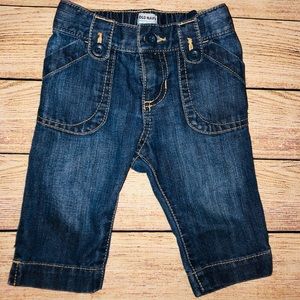 Infant/Toddler Girl Cropped Denim Jeans